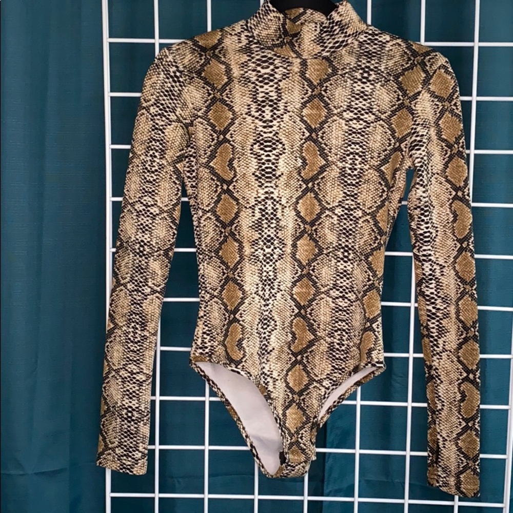 Mock neck bodysuit